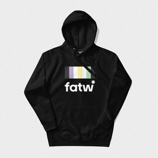 flag hoodie black