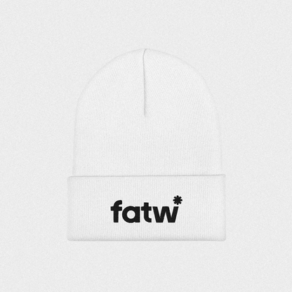 iconic beanie white